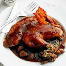 Roast Pheasants with Chestnut Stuffing and Port and Chestnut Sauce